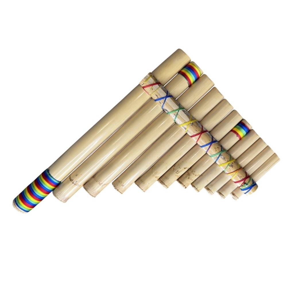 Andean Pan Flute One-Row Siku Zampoña Peru Bolivia Handcrafted Musical instument